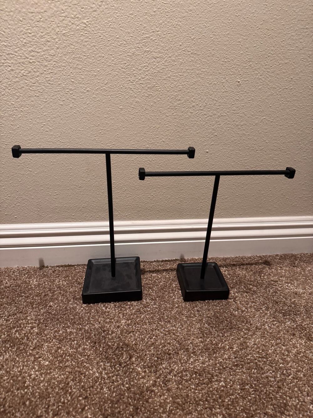 Black Metal Jewelry T Stands (2)